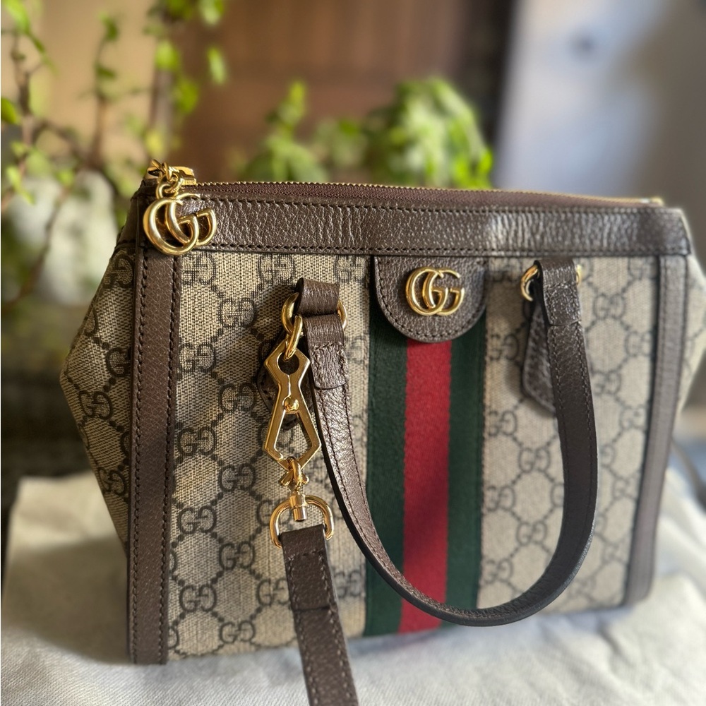 GUCCI Ophidia GG Supreme Monogram Small satchel. - Picture 4 of 14